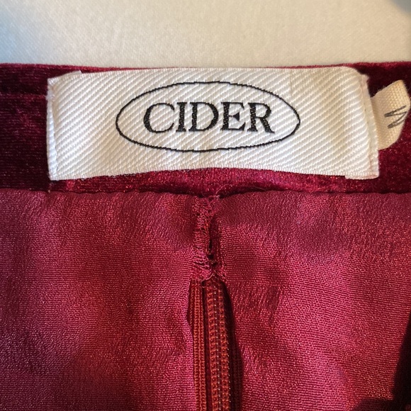 Cider Renaissance Velvet Burgundy Corset style long sleeves ruched bust - Picture 5 of 15